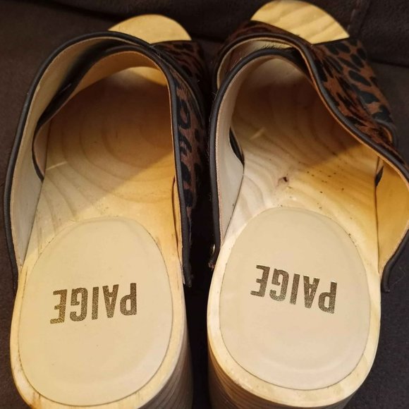 PAIGE Jules Genuine Calf Hair Mule Shoes size 6.5 - Picture 7 of 10